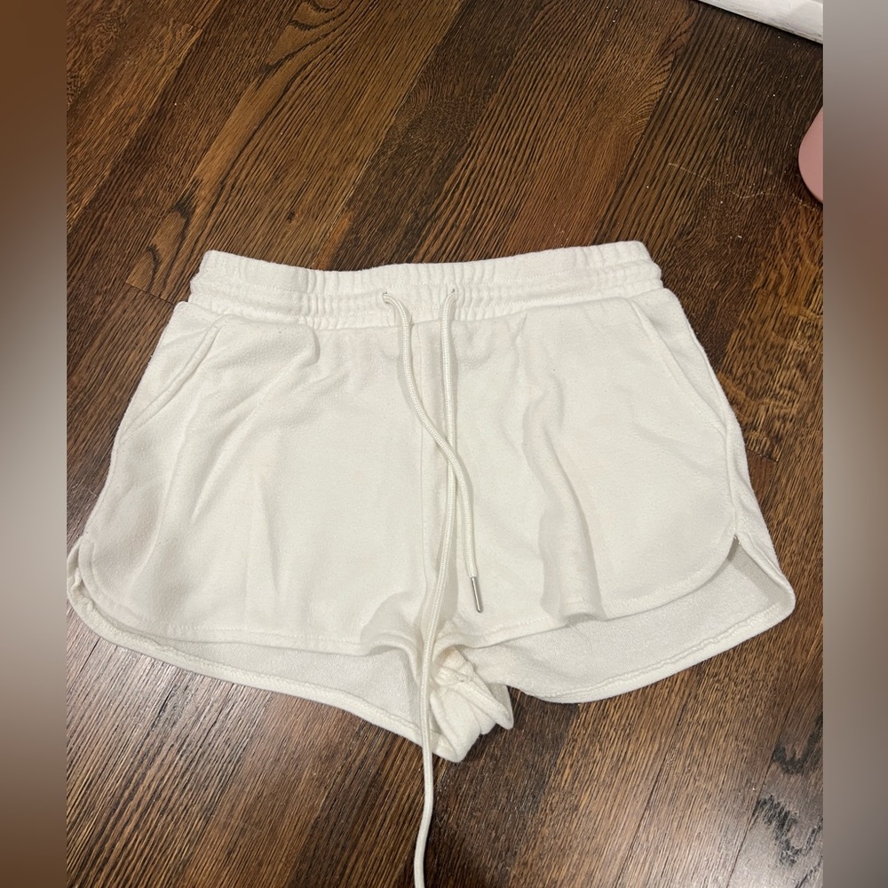 white comfy shorts